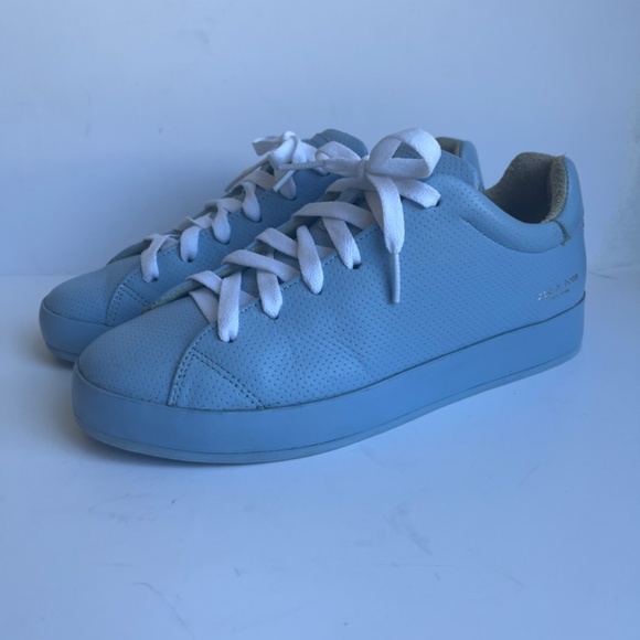 Rag and Bone‎ Blue Perforated Low-top Lace Up Round Toe Sneakers Chambray Blue - Picture 3 of 10